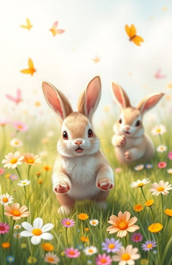 Cute Bunnies Wallpaper