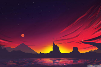 Sunset Minimalist 4k Wallpaper