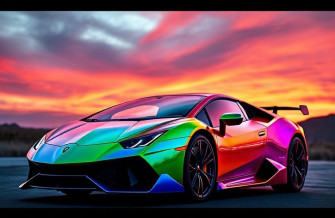 Rainbow Lamborghini Wallpaper