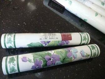 Rolls Waverly Garden Room Sweet Violets Wallpaper Border Purple