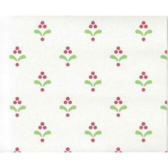 New Creations Inch Scale Dollhouse Miniature Wallpaper Red And