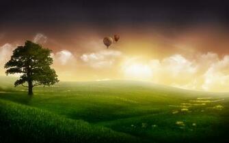 Nature Balloon Ride Wallpaper HD