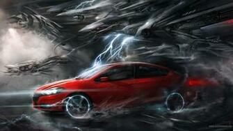 Abstract Red Car Wallpaper HD