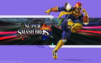 Captain Falcon Wall Super Smash Bros Wii U 3ds By Alexthf