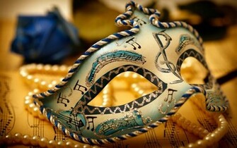 Mask Music Book Notes Warm Photo Rose Paper HD Wallpaper