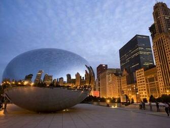 Cloud Gate Millenium Park Chicago Illinois Usa Canada