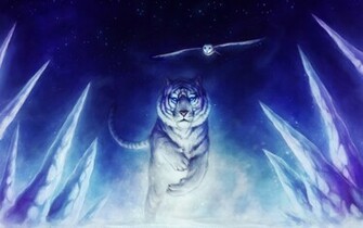 White Tiger Owl Art HD Wallpaper Full Size