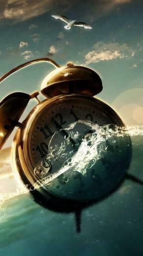Alarm Clock In Water Wallpaper iPhone