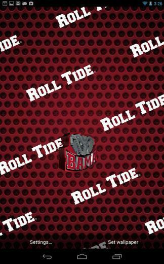 Alabama Crimson Tide Live Wallpaper With Animated 3d Logo Background