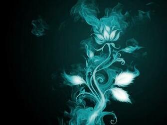 Cyan Flower Wallpaper