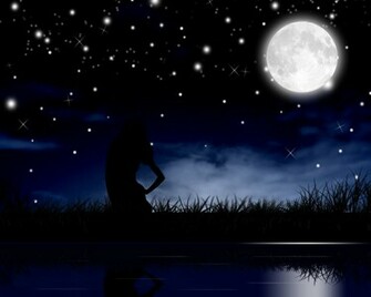 Beautiful Romantic Moonlight Wallpaper