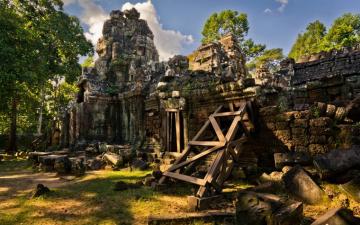 Temple Ancient Decay Ruins Architecture Building Wallpaper