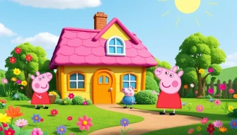 Peppa Pig House HD Wallpaper