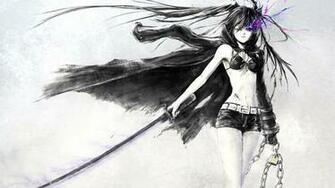 Black Rock Wallpaper Shooter Weapons Anime