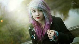 Emo Blonde Girl Desktop HD Wallpaper Stylish