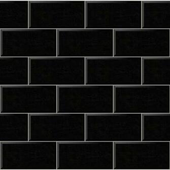 Romano Brick Black Wallpaper At Wilko