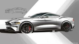 Ford Mustang Design Sketch HD Wallpaper