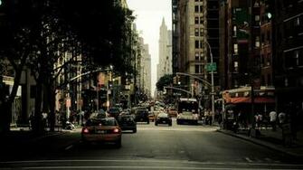 New York Street HD Wallpaper Background Image