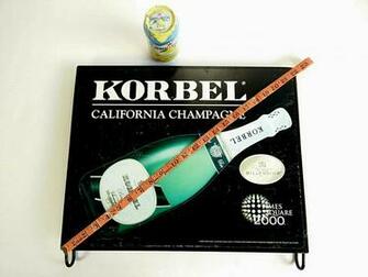 Vtg Korbel Champagne Sign Times Square Advertising Poster Bar