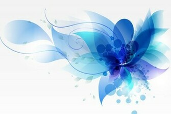 Vector Abstract Blue Flower Background