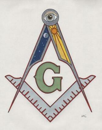 Masonic Square And Compass By Angelacapel