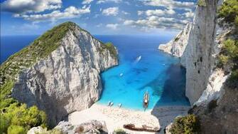 Zakynthos Island Beach Greece Blue Water 4k Wallpaper Wallpaperbyte