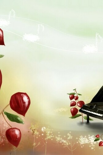 Nostalgic Piano iPhone Wallpaper