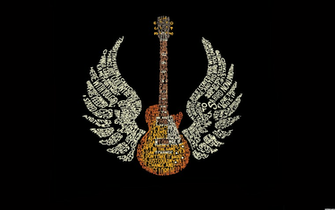 Black Guitar Wallpaper