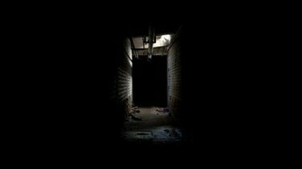 Creepy Corridor Hallway Black Dark Wallpaper