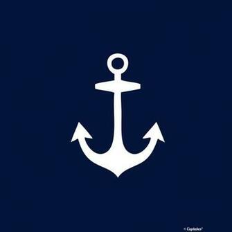Navy Background White Anchor