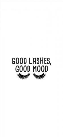 Good Lashes Mood Quote iPhone Xr Wallpaper Background