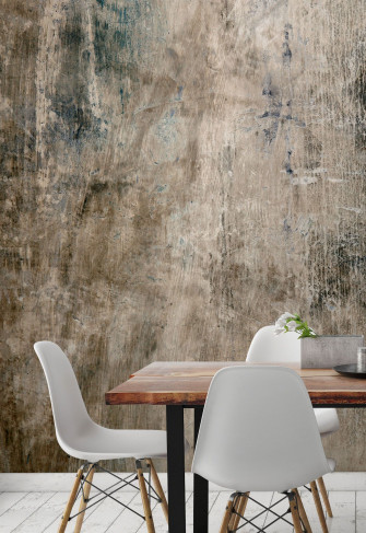 Create A Trendy Dining Room With Concrete Wallpaper In