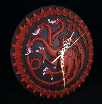 Targaryen Sigil Clock By Bakenekoya