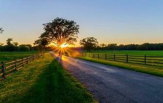 Wallpaper Nature Rays Sunset Sunrise Spring