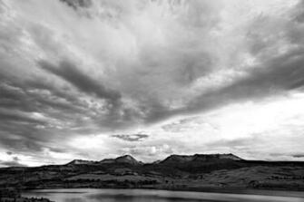 Terrain Background Late Afternoon Summer Storm North West Colorado