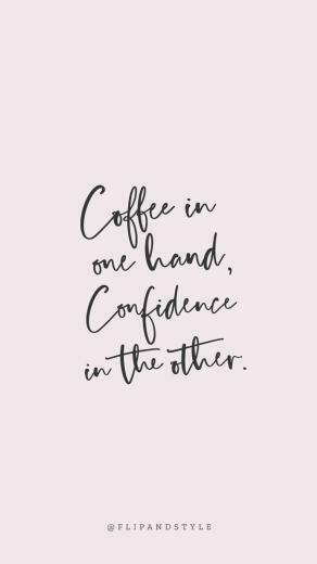 Blush Pink Background Lettering Font Coffee Confidence