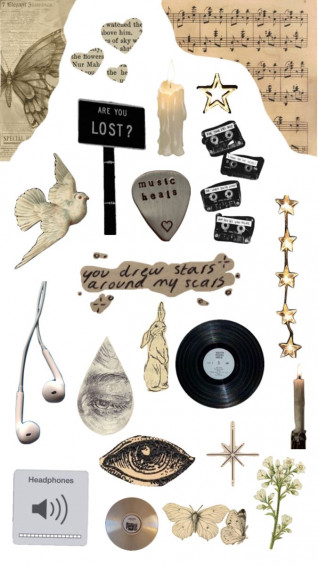 Aesthetic Stickers In Wallpaper