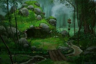 Forest Scene Computer Wallpaper Desktop Background Id