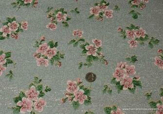 1930s Wallpaper Floral S Vintage Blue