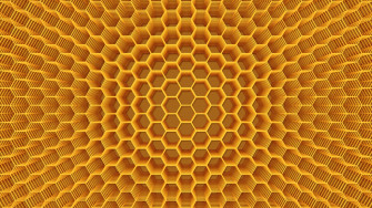 Honeycomb Abstract Background 4k Illusion Circle Metal Textured Yellow Geometric Shape Wallpaper