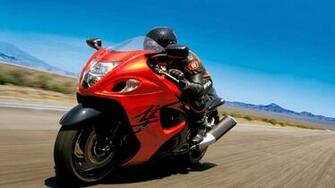 Sports Red Bikes HD Wallpaper Suzuki Hayabusa