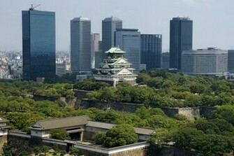 Castillo De Osaka En Jap N