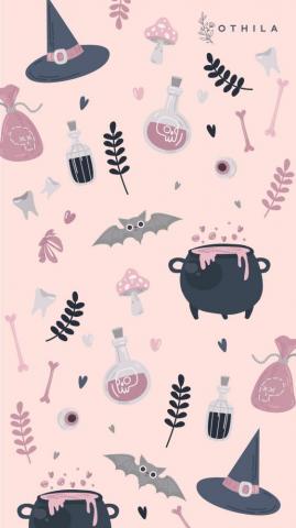 Magic Bat Heart Potion Illustration Design Pink Beuatiful