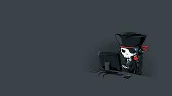 Funny Pirates Skeletons Humor Wallpaper