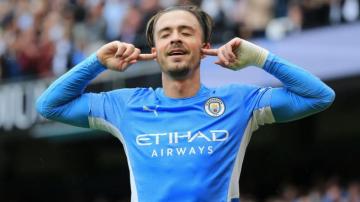 Man City Norwich Jack Grealish Scores First Goal As
