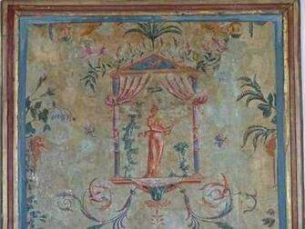 Pair Of Framed 18th Century French Painted Paper Panels At 1stdibs