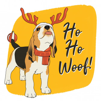 Ho Woof Cute Beagle Card Season Boomf