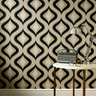 Graham And Brown Superfresco Easy Trippy Geometric Feature Wallpaper