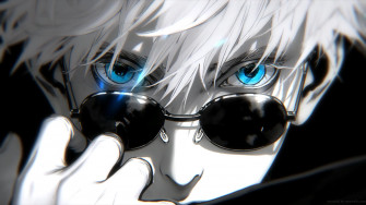 Gojo Sunglasses Monochrome Jujutsu Kaisen Live Wallpaper