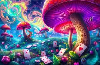 Trippy Alice In Wonderland Wallpaper